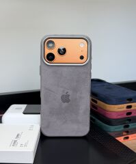 iPhone Süet MagSafe Kılıf - Titanyum Gri