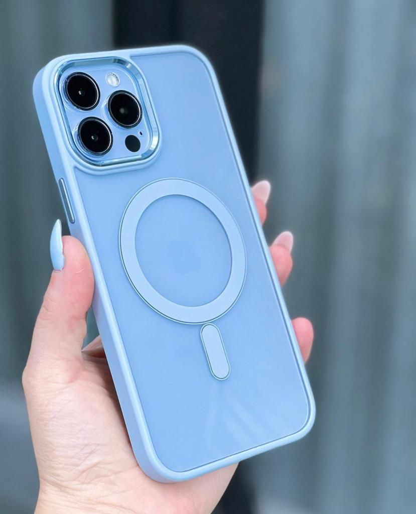 iPhone Kristal MagSafe Şeffaf Kılıf - Sierra Blue