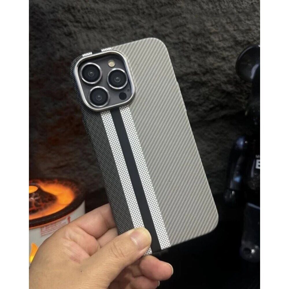 iPhone Fiber Carbon Kılıf - Gri Karbon