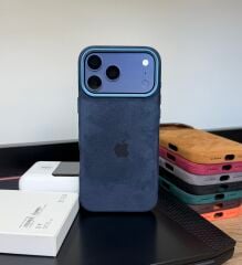 iPhone Süet MagSafe Kılıf -Lacivert