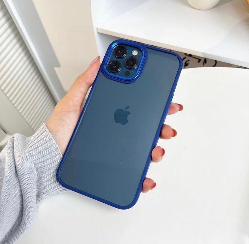 iPhone Kristal Şeffaf Kılıf - Mavi