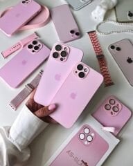 iPhone A-G Glass Case - Pembe