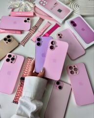 iPhone A-G Glass Case - Pembe