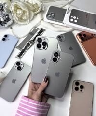 iPhone A-G Glass Case - Titanyum