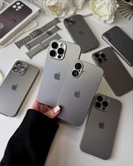 iPhone A-G Glass Case - Titanyum