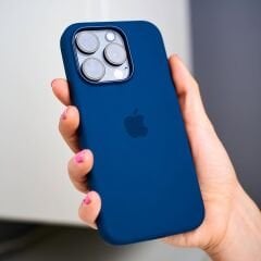 iPhone MagSafe Özellikli Silicon Kılıf - Gece Mavi