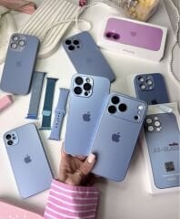 iPhone A-G Glass Case - Sierra Blue
