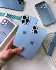 iPhone A-G Glass Case - Sierra Blue