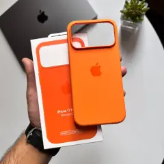 iPhone MagSafe Özellikli Silicon Kılıf - Turuncu
