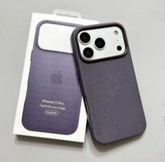 iPhone TechWoven Deri MagSafe Kılıf - Mor