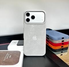 iPhone Kadife MagSafe Kılıf - Titanyum Gri