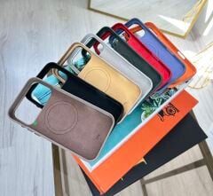 iPhone Kadife MagSafe Kılıf - Titanyum Gri