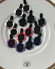 iPhone Renkli Lens Koruyucu - Titanyum