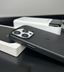 Apple MagSafe Özellikli Deri Kılıf - Siyah