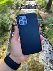 Apple MagSafe Özellikli Deri Kılıf - Siyah