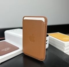 Apple MagSafe Özellikli Deri Cüzdan - Kahverengi