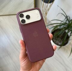 iPhone TechWoven Dokuma Kılıf - Burgonya