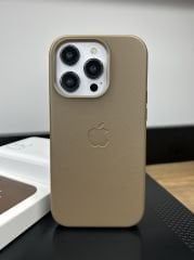 Apple MagSafe Özellikli Deri Kılıf - Çöl Titanyum