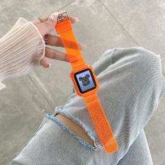 Apple Watch Transparent Kordon - Turuncu