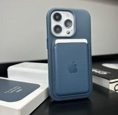 Apple MagSafe Özellikli Deri Kılıf - Baltık Mavi