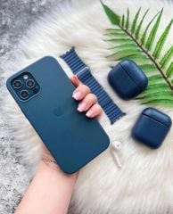 Apple MagSafe Özellikli Deri Kılıf - Baltık Mavi