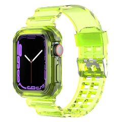 Apple Watch Transparent Kordon - Neon Sarı