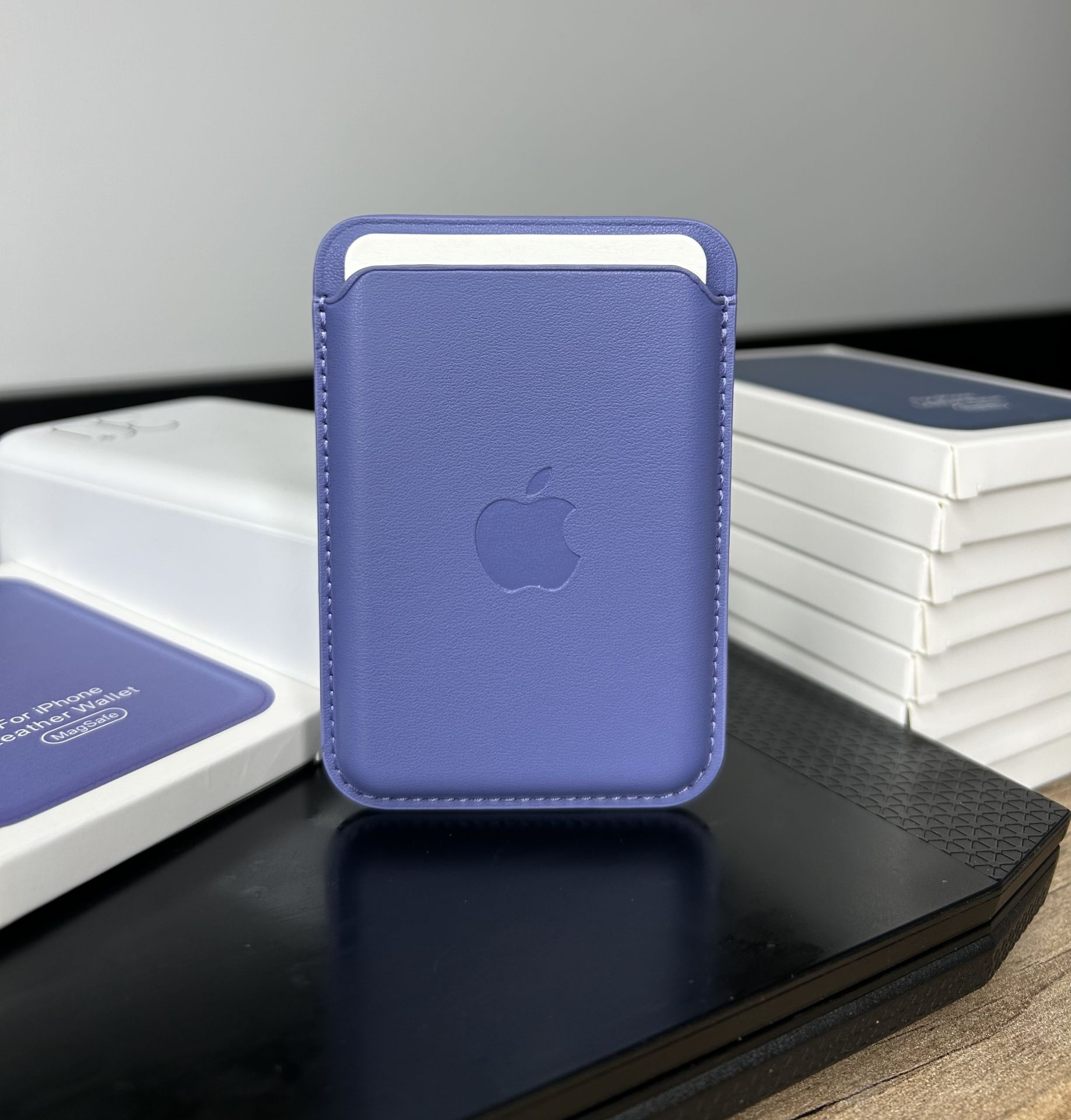 Apple MagSafe Özellikli Deri Cüzdan - Morsalkım