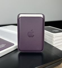 Apple MagSafe Özellikli Deri Cüzdan - Derin Mor