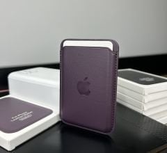 Apple MagSafe Özellikli Deri Cüzdan - Derin Mor
