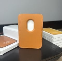 Apple MagSafe Özellikli Deri Cüzdan - Kızıl Kahverengi