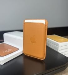Apple MagSafe Özellikli Deri Cüzdan - Kızıl Kahverengi