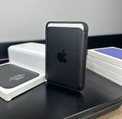 Apple MagSafe Özellikli Deri Cüzdan - Siyah