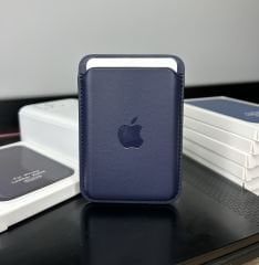 Apple MagSafe Özellikli Deri Cüzdan - Gece Mavi