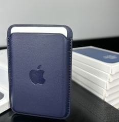 Apple MagSafe Özellikli Deri Cüzdan - Gece Mavi