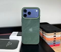 iPhone Kadife MagSafe Kılıf - Yeşil