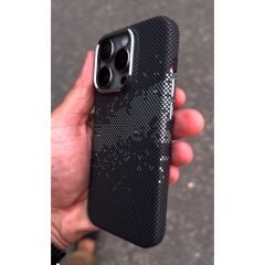 iPhone Fiber Carbon Kılıf - Black and Grey