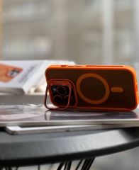 Casepro Lensli Standlı Kılıf - Turuncu