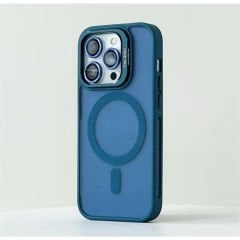 Casepro Lensli Standlı Kılıf - Mavi Naturel
