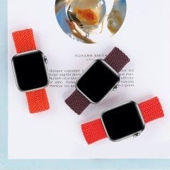 Apple Watch Solo Loop Örgü - Koyu Kiraz