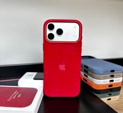 iPhone Kadife MagSafe Kılıf - Kırmızı