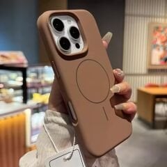 iPhone Slim MagSafe Silicon Kılıf - Brown