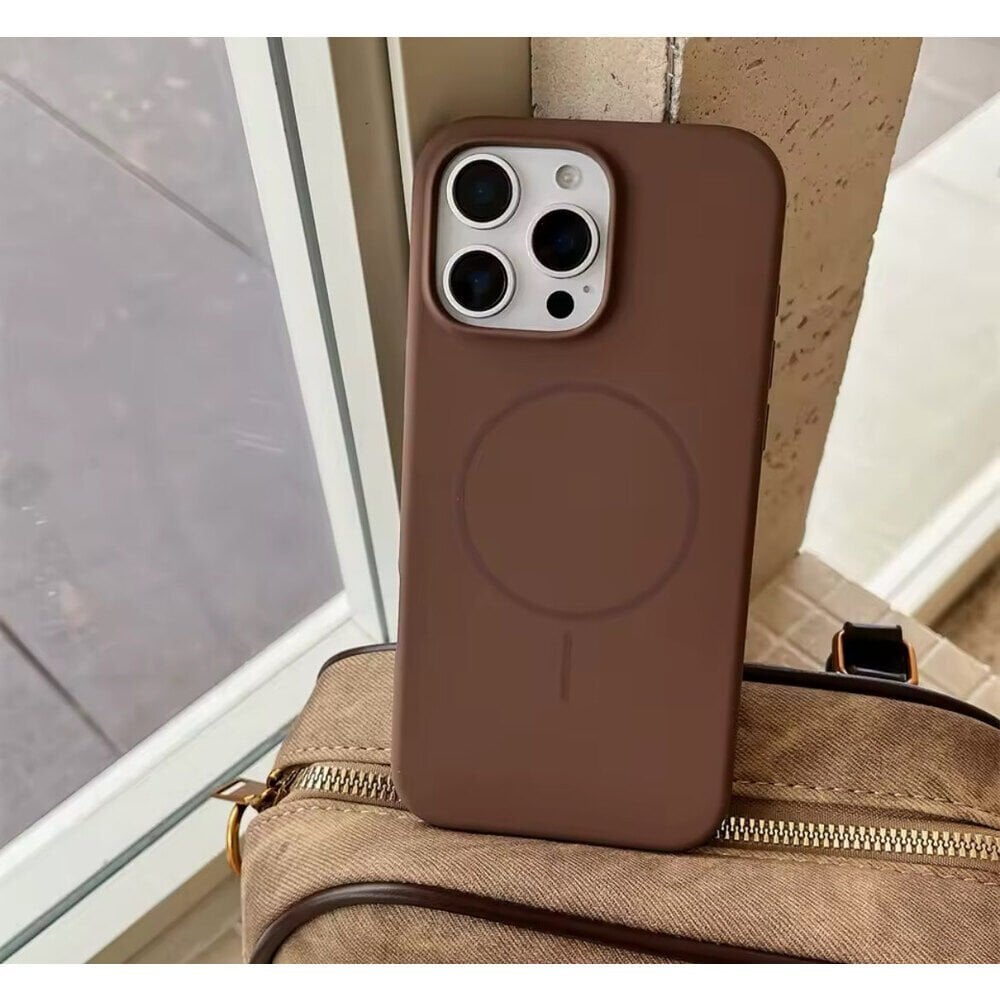iPhone Slim MagSafe Silicon Kılıf - Brown