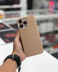 Apple MagSafe Özellikli Deri Kılıf - Gold