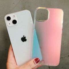 iPhone Hologramlı Şeffaf Silicon Kılıf