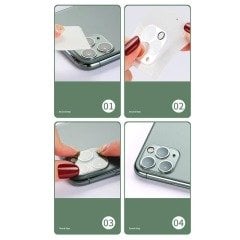 iPhone Şeffaf Kamera Koruyucu Full