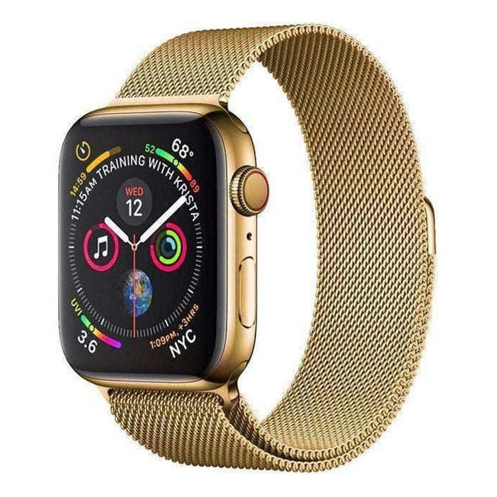 Apple Watch Milano Loop Kordon - Altın Gold