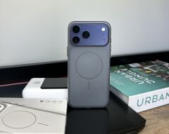 Premium Texture MagSafe Şeffaf Kılıf - Titanyum