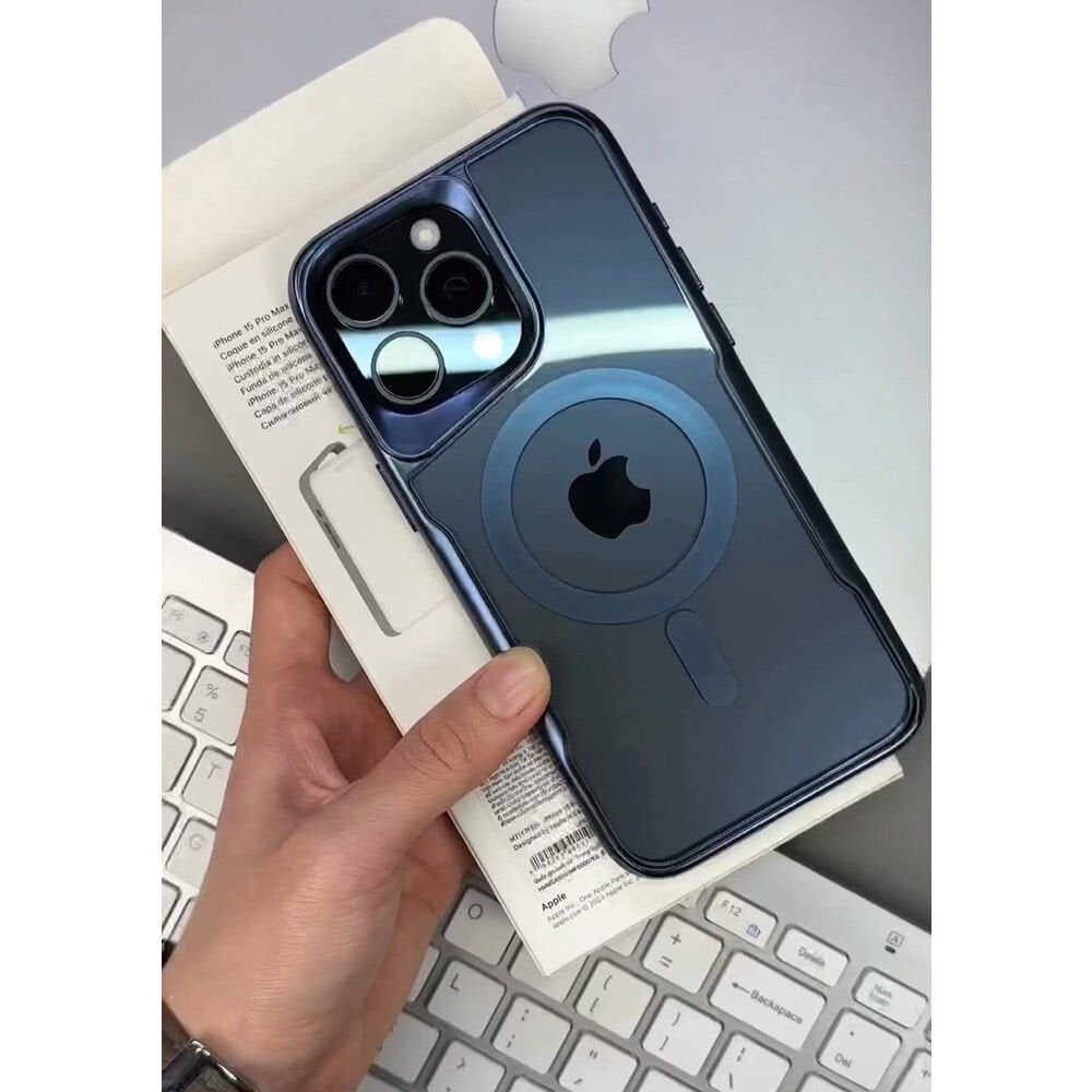 iPhone Pixel Şeffaf Silicon Kılıf - Mavi Naturel