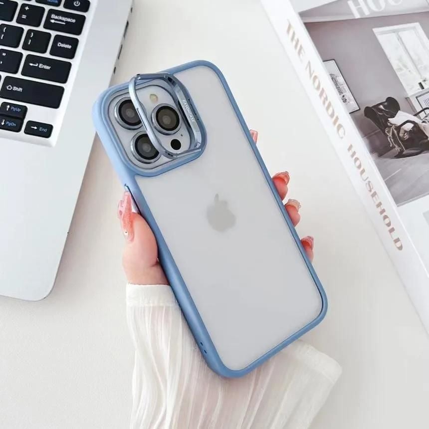 iPhone Easoncase Lensli Mika Kılıf -Sierra Blue