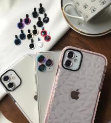iPhone Renkli Metal Lens Koruyucu - Füme